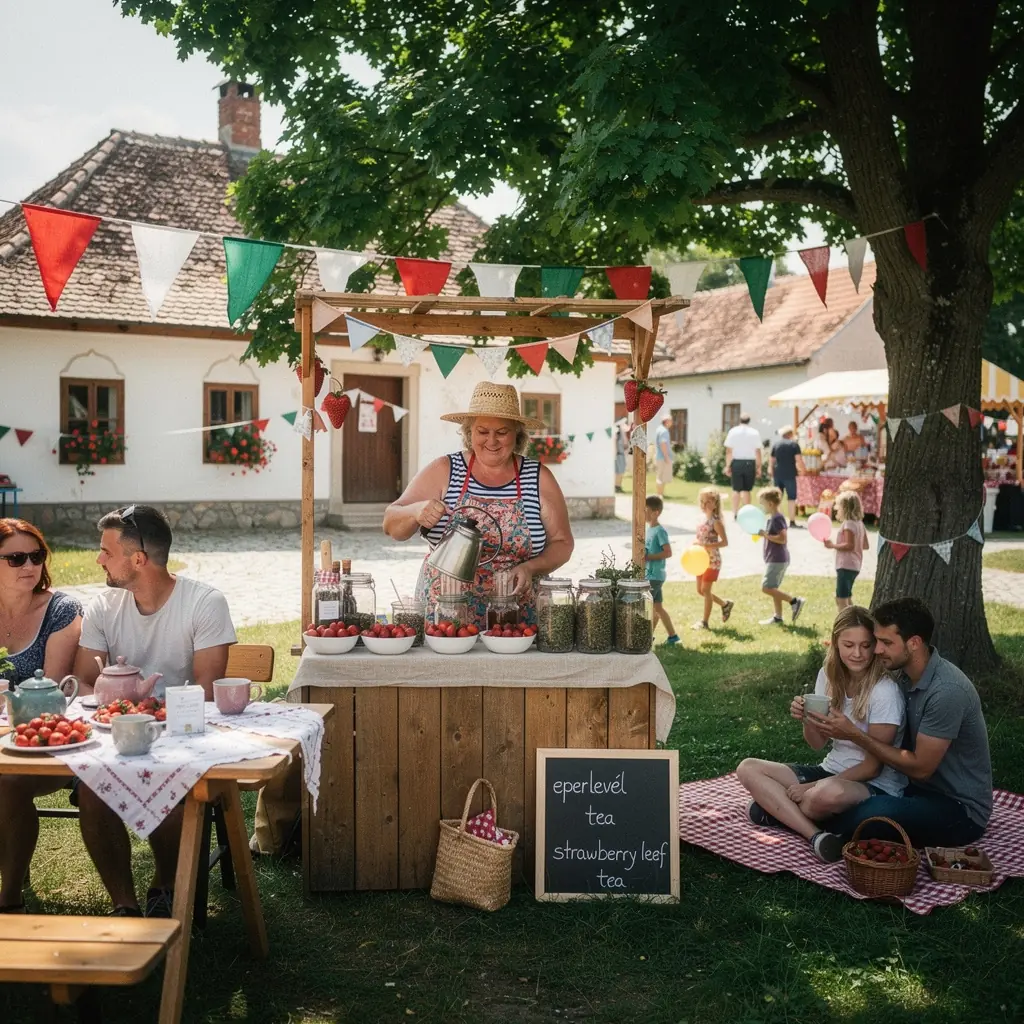 Eperlevél tea készítése közben, friss gyümölcsök körülöttünk.